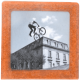 Petit magnet d'artiste photo Vélo acrobatique