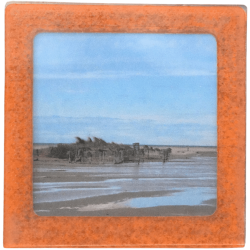Petit magnet d'artiste photo Plage méditerranéenne, pièce unique