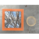 Petit magnet d'artiste photo Arbre enneigé