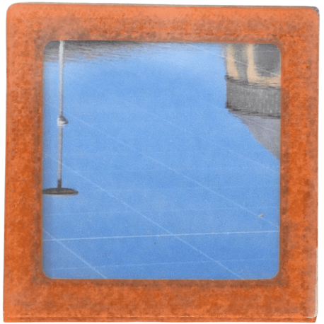 Petit magnet d'artiste photo Reflet d'une place
