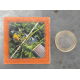 Petit magnet d'artiste photo Guitare fleurie