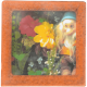 Petit magnet d'artiste photo Nain de jardin en décor