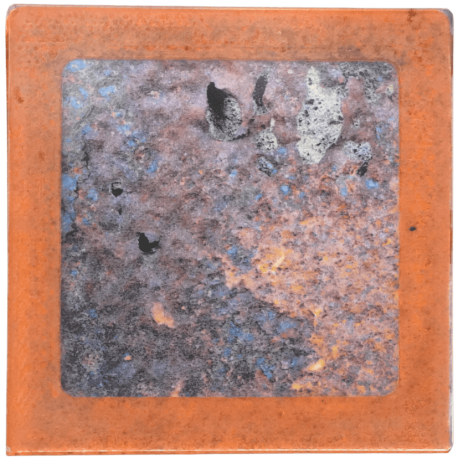 Petit magnet d'artiste photo Plaque rouillée