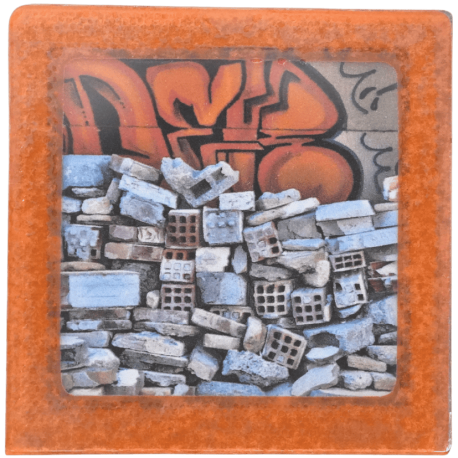 Petit magnet d'artiste photo Tag et gravats