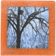 Petit magnet d'artiste photo Arbre et maison d'oiseaux