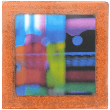 Petit magnet d'artiste photo Reflet dans une vitre de frigo