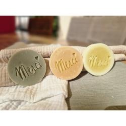 Lots savons FANTAISIE "merci", corps et visage