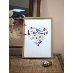 Affiche herbier coeur
