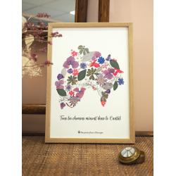 Affiche herbier Cantal A4