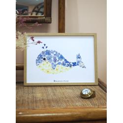 Affiche herbier baleine