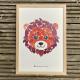 Affiche herbier lion