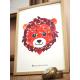 Affiche herbier lion