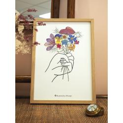 Affiche Herbier Offrir un bouquet