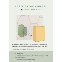 LOT PORTE SAVON + SAVON VOLCAN PALMAROSA OU VERVEINE