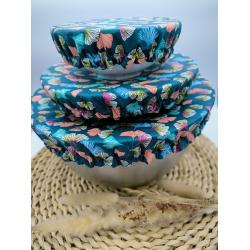 Trio charlotte alimentaire « Aphrodite » verte – motif ginkgo