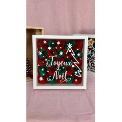 Cadre fleurs Joyeux Noel