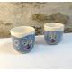 Petite tasse visage gourmand bleu et blanc Petite tasse visage gourmand bleu et blanc