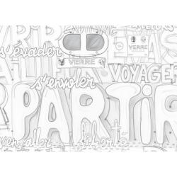 Cartes postales à colorier, thème Mixed.