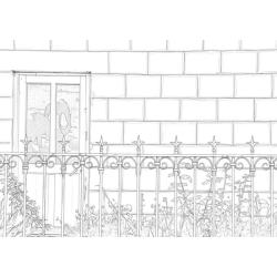 Cartes postales à colorier, thème Urbain.