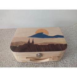 Boite à Thé Chaine des Puys bleu gris