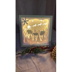 Cadre lumineux Noël 2025