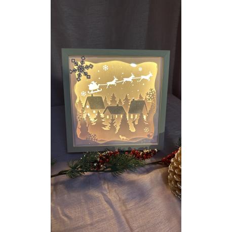 Cadre lumineux Noël 2025