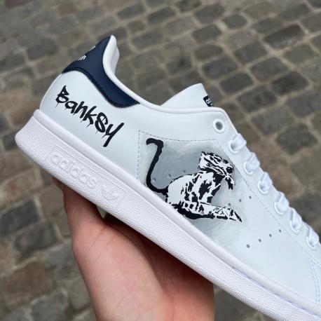 Basket personnalisé ADIDAS Stan Smith custom "Hokusai"