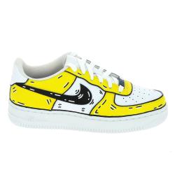 Chaussure NIKE AF1, custom "Cartoon Jaune"