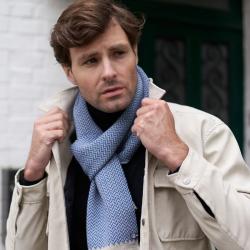 Echarpe Adam - Beige/Bleu
