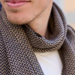 Echarpe Adam - Camel/Marine