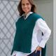 Gilet Colombe - Emeraude
