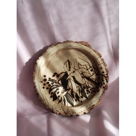 Petit plateau avec motif floral