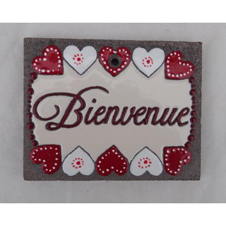 Bienvenue aux petits coeurs rouges et blancs