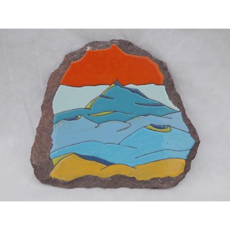 grand dessous de plat chaines des puys stylisée