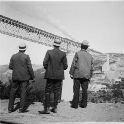 test de charge du viaduc des Fades - 1909