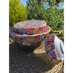 Trio charlotte alimentaire « Jardinia »  – motif fleuris très colorés