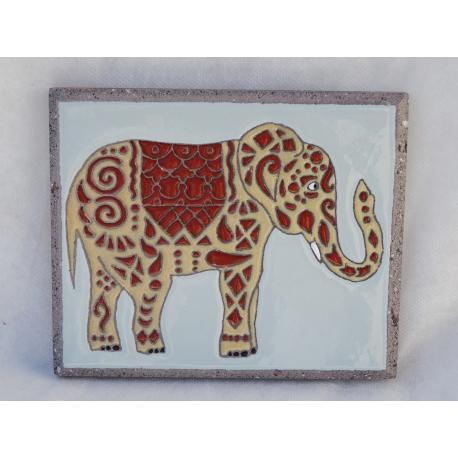 dessous de plat en lave émaillée "éléphant"