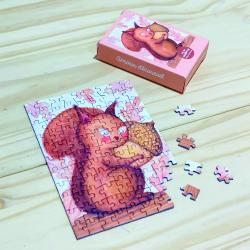 Mini puzzle 99 pièces - Amour d'écureuil
