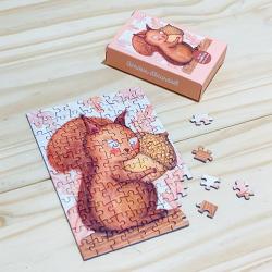 Mini puzzle 99 pièces - Amour d'écureuil