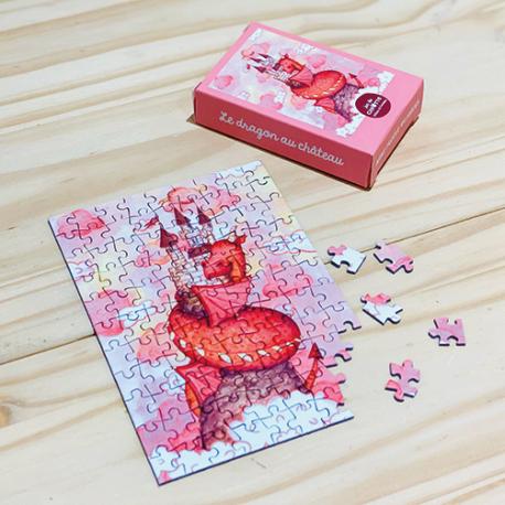 Mini puzzle 99 pièces Le dragon au château