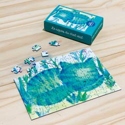 Mini puzzle 99 pièces Le Chat vert