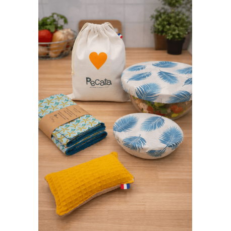 Kit Cuisine Zéro Déchet - avec charlottes couvre-plat