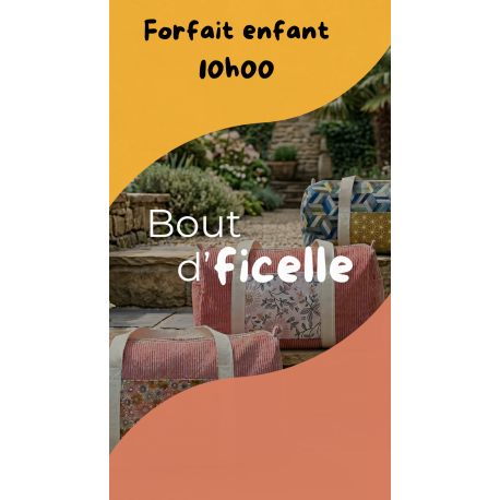 Pack enfant 10h00 d'ateliers couture