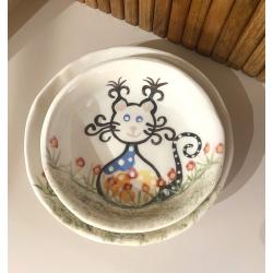 Assiette coupelle enfant chat