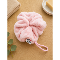 Fleur de douche éponge bambou rose
